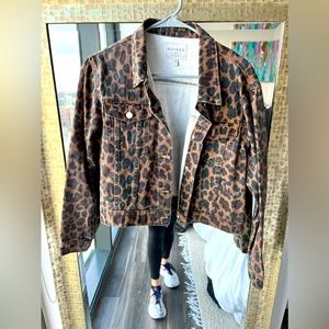 Cheetah print jean jacket